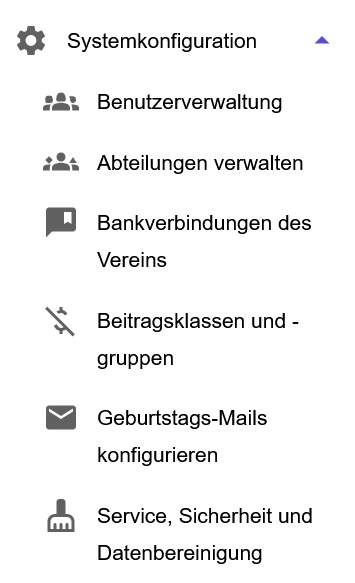 shverein menü shverein_menü_systemkonfiguration
